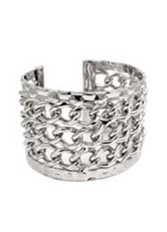 Rea - Cuff Chain Silver Bracelet