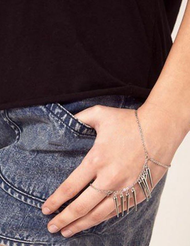 Armband - Chain Spike Ring and Bracelet