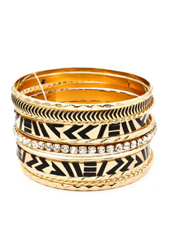 Rea - Glaze Bangle Gold Bracelet