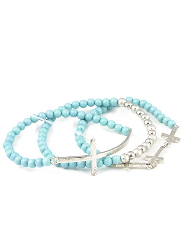 Armband - Cross Ready Turquoise/Silver