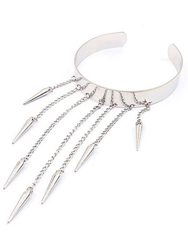 Armband - Spike Rivet Silver Armlet