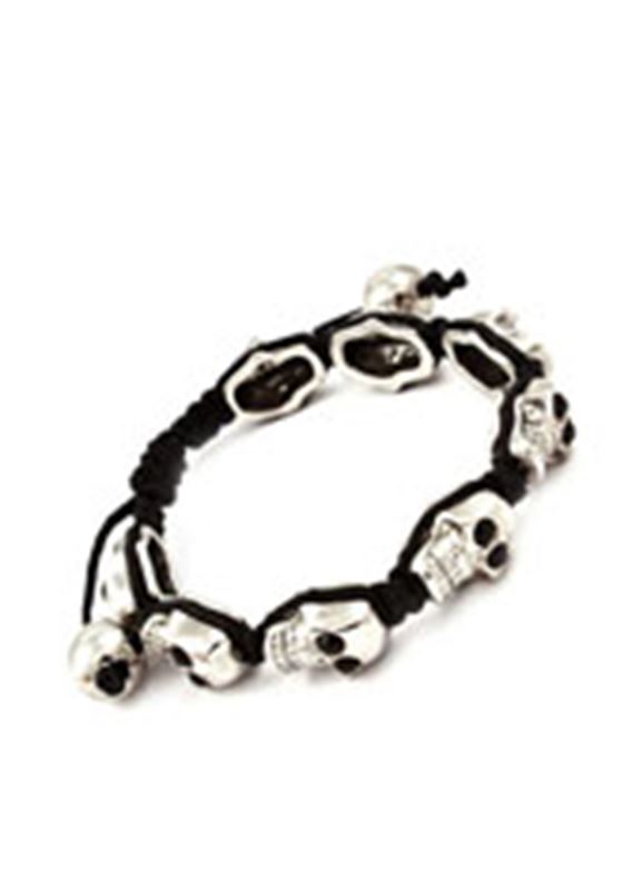Armband - Skull Fuzzy Silver Bracelet