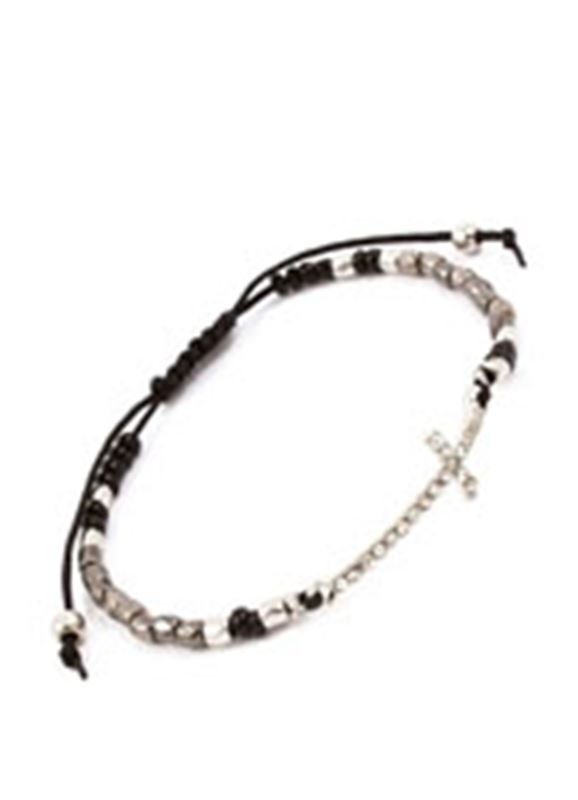 Rea - Solid Cross Silver Bracelet